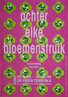 Piet Dirkx achter elke bloemenstruik bij galerie Jansen Kooy